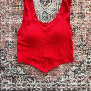 Red Tank Crop Top